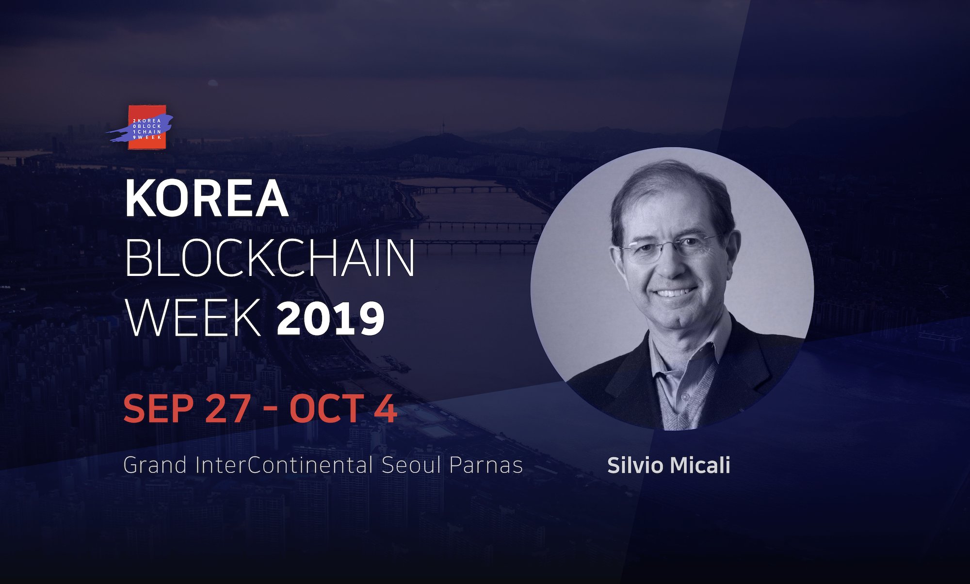 Turing Award Recipient, MIT Professor, and Founder of Algorand, Silvio Micali to Attend Asia’s Largest Blockchain Weekly Event, ‘Korea Blockchain Week 2019’
