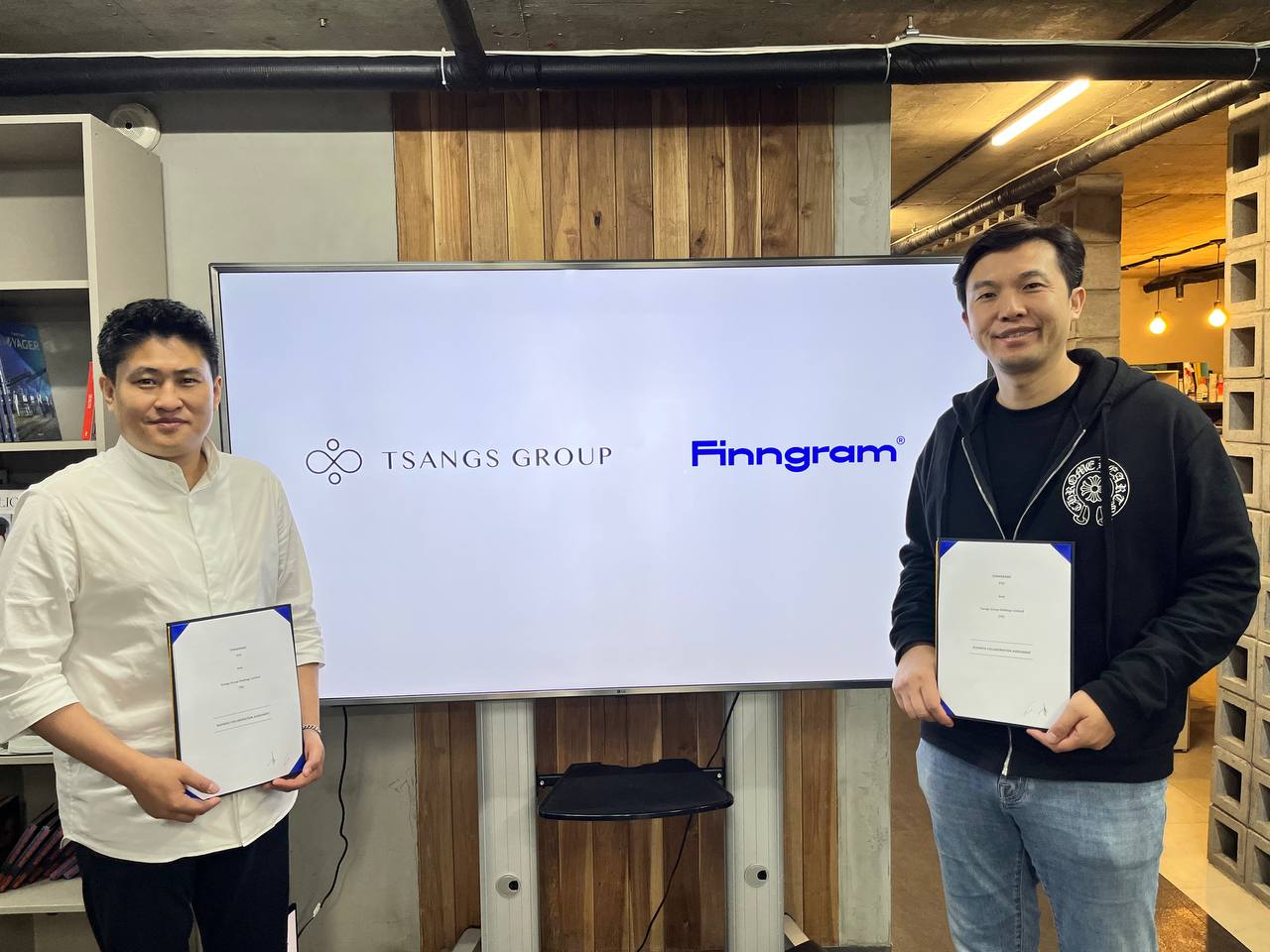 An MoU was signed between Tsangs Group and Finngram in Korea.